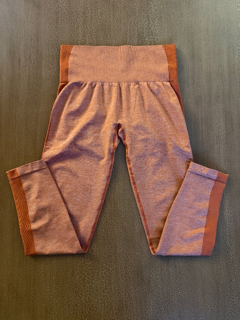 Burnt Orange Seventh Avenue Beauty by Melody Shari Leggings - Size Large